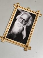 Rustic Wooden Wall Frame with Rabindranath Tagore Portrait - Image 2