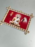 Ramakrishna-Sarada-Vivekananda Wall Frame – Handcrafted Wooden Art with Devotional Portrait - Image 4