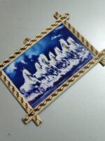 7 White Horses Wall Frame – Symbol of Success & Positive Energy in Handcrafted Wooden Art - Image 2