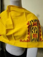 Kantha Stitch Gujrati Women Blouse Piece yellow - Image 3