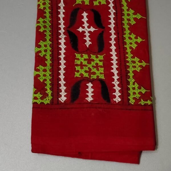 Gujarati Kantha Blouse Material Red