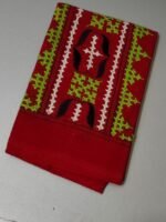 Gujarati Kantha Blouse Material Red - Image 2