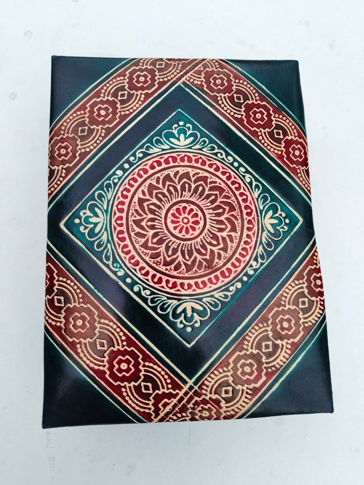 WhatsApp Image 2026-07-24 at 10.17.24 AM (1) Handmade Leather Jewelry organizer Box for Women (Green) - Image 1