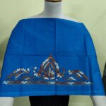 Premium Cotton Blue Kantha Stitch Blouse Material