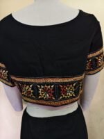 Kantha Stitch Ready Blouse – Black - Image 3