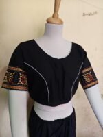 Kantha Stitch Ready Blouse – Black