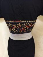 Cotton Kantha Stitch Ready Blouse – Black