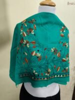 Handcrafted Kantha Stitch Cotton Blouse Piece – Green