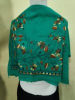Handcrafted Kantha Stitch Cotton Blouse Piece – Green - Image 3
