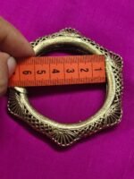 Handcrafted Tribal Dokra Brass Bracelet – Vintage Ethnic Design - Image 4