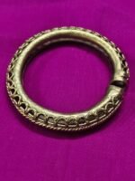 Handcrafted Dokra Brass Bracelet – Vintage Ethnic Design - Image 2