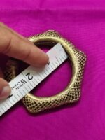 Handcrafted Tribal Dokra Bracelet – Vintage Ethnic Design - Image 4