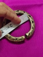 Handcrafted Tribal Dokra Brass Bracelet – Vintage Ethnic - Image 4