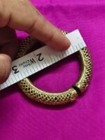 Tribal Dokra Brass Bracelet – Vintage Ethnic Design - Image 6