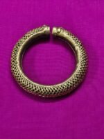 Tribal Dokra Brass Bracelet – Vintage Ethnic Design - Image 2