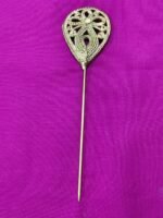 Handcrafted Dokra Brass Hair Pin – Flower Design