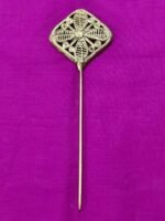 Handcrafted Dokra Brass Hair Pin –  Leaf Design