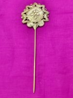 Handcrafted Dokra Hair Pin – Sunburst Floral Design