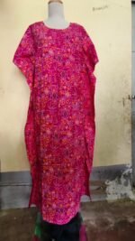 Red Print Cotton Printed Kaftan Nighty