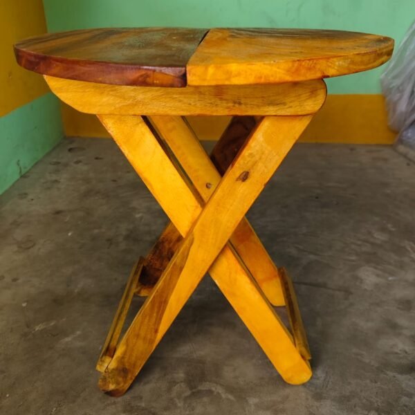 Handicraft Wooden Foldable Table for Living Room