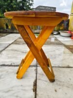 Handicraft Wooden Foldable Table for Living Room - Image 8