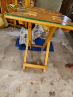 Handicraft Wooden Foldable Table for Living Room Bedroom - Image 2