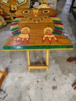 Handicraft Wooden Foldable Table for Living Room Bedroom