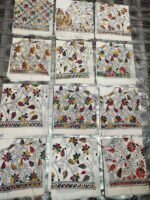 White Cotton Kantha Blouse Material Wholesale (12 Piece) - Image 5