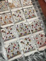 White Cotton Kantha Blouse Material Wholesale (12 Piece) - Image 4