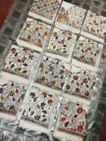 White Cotton Kantha Blouse Material Wholesale (12 Piece) - Image 3