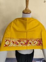 Premium Cotton yellow Kantha Stitch Blouse Material