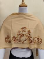 Premium Cotton Kantha Stitch Blouse Material Biscuit Colour