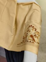 Premium Cotton Kantha Stitch Blouse Material Biscuit Colour - Image 5