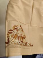 Premium Cotton Kantha Stitch Blouse Material Biscuit Colour - Image 2