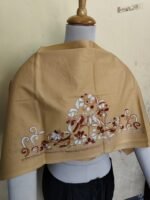 Premium Biscuit Colour Cotton Kantha Stitch Blouse Material