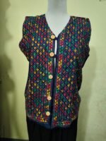 Handcrafted Kantha Stitch Jacket For Women and Men Navy blue