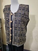 Black Kantha stitch jacket Men and Women use