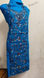 Cotton Kantha Stitch Long Kurti  Material Royal blue - Image 4
