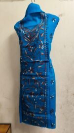 Cotton Kantha Stitch Long Kurti  Material Royal blue - Image 3