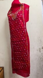 Cotton Kantha Stitch Long Kurti Material - Image 3