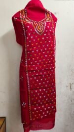 Cotton Kantha Stitch Long Kurti Material - Image 4