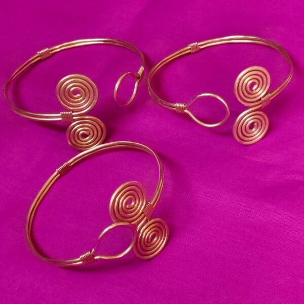 Handmade Copper Hand Bracelet For Girls (3pc)