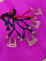 Handcrafted Brass Single Pendant Necklace 4pc - Image 3