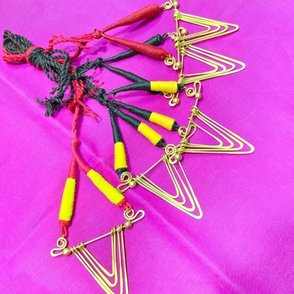 Handcrafted Brass Single Pendant Necklace quantity4pc