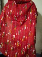 Red Kantha Stitch Blouse Material – All Over Hand Embroidery - Image 3