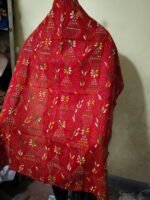Kantha Stitch Blouse Material – All Over Hand Embroidery Red - Image 3