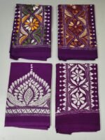 Purple Cotton Kantha Stitch Blouse Pieces