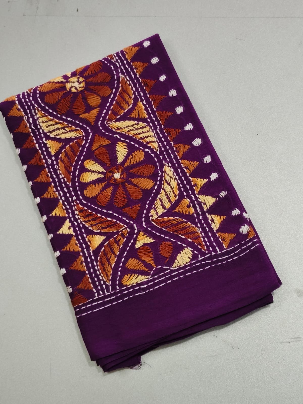 WhatsApp Image 2025-07-24 at 15.46.09_033271fa Kantha Stitch Blouse Piece – Handcrafted Floral Design Purple - Image 3