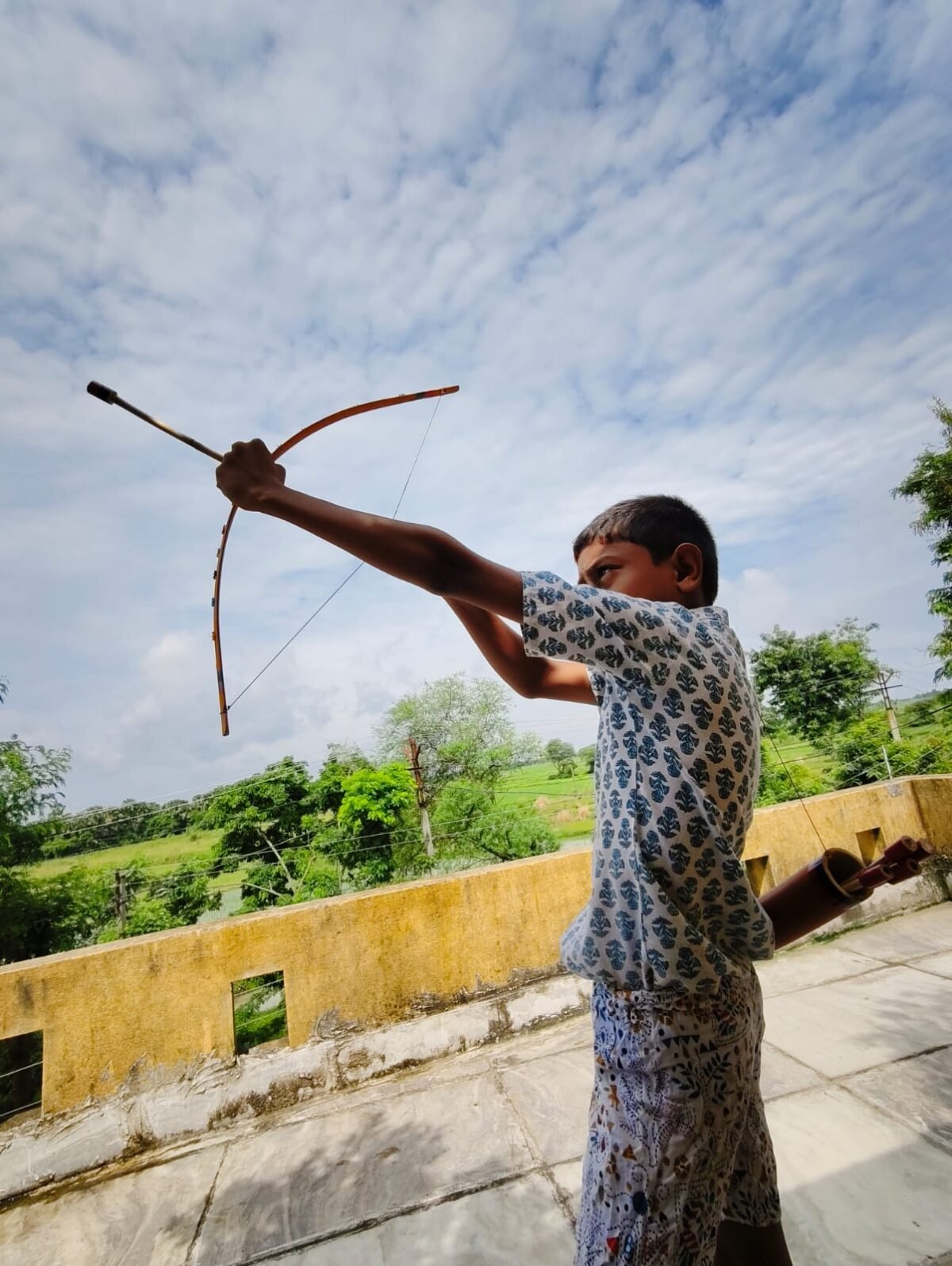 Handcrafted Bamboo Bow & Arrow Set for Kids - Image 4