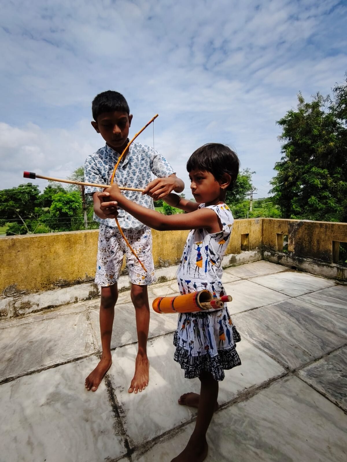 Handcrafted Bamboo Bow & Arrow Set for Kids - Image 5
